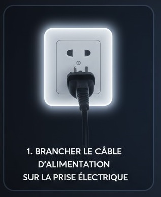 branchez la prise de courant , c'est aussi simple